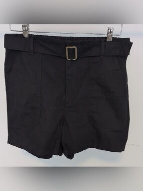 BR Black Belted Shorts